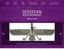 Tablet Screenshot of doostanrestaurant.com